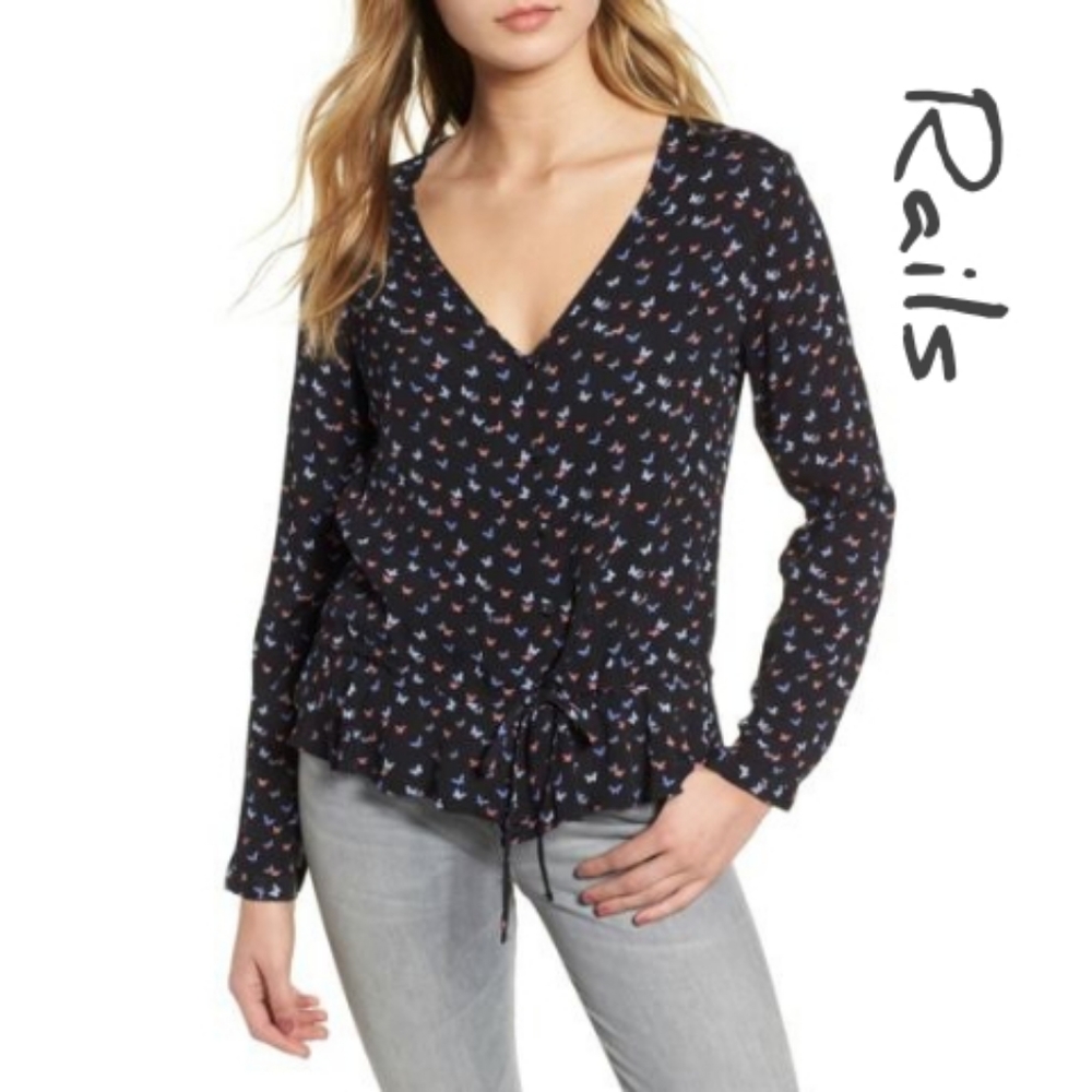 Rails Beaux Ruffle Waist Blouse In Mar… - Picture 2 of 8